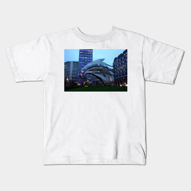 Milan. An Abstract Sculpture near Duomo. Italy 2010 Kids T-Shirt by IgorPozdnyakov